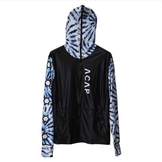 ACAP LONG SLEEVE HOODIE RASHGUARD BLUE WATER UPF50+